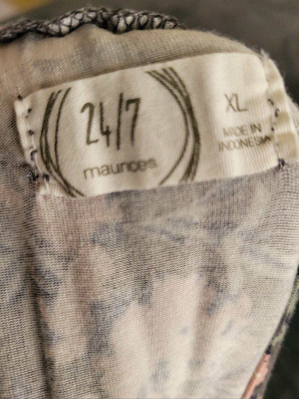 Maurices Halter Dress Grey With Pink Floral XL - Picture 2 of 3